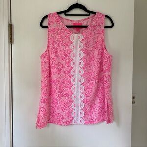 SOLD. Lilly Pulitzer Pink Floral Tank Top